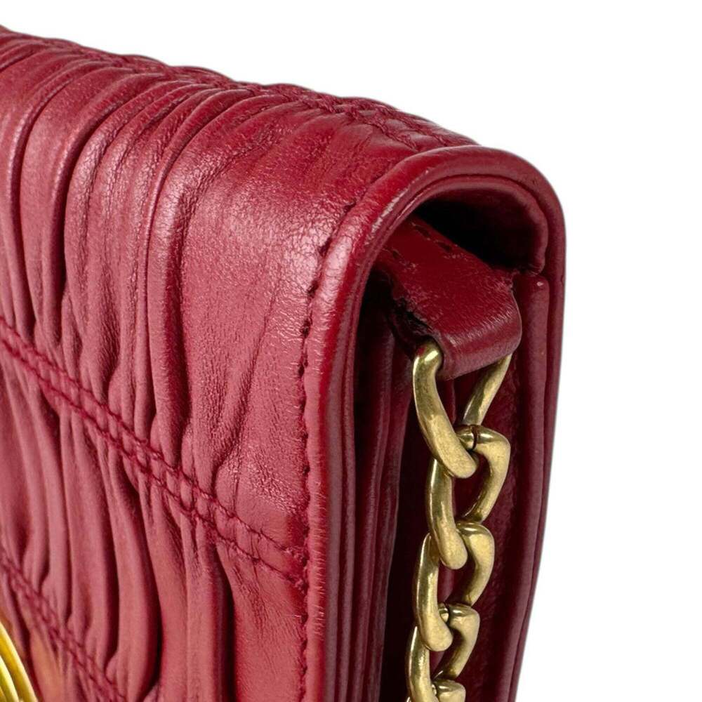 PRADA Red Leather Shoulder Bag - Picture 7 of 13